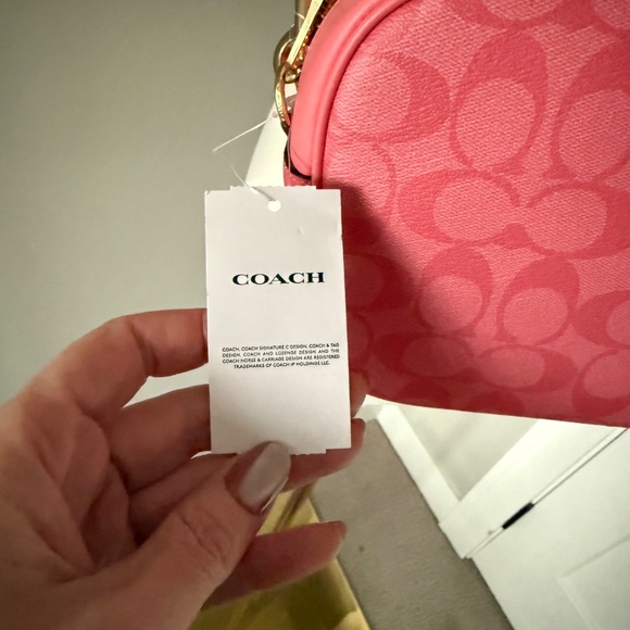 Coach Jamie Camera Bag in Pink Lemonade Blocked Signature Canvas (NWT) - Picture 5 of 13